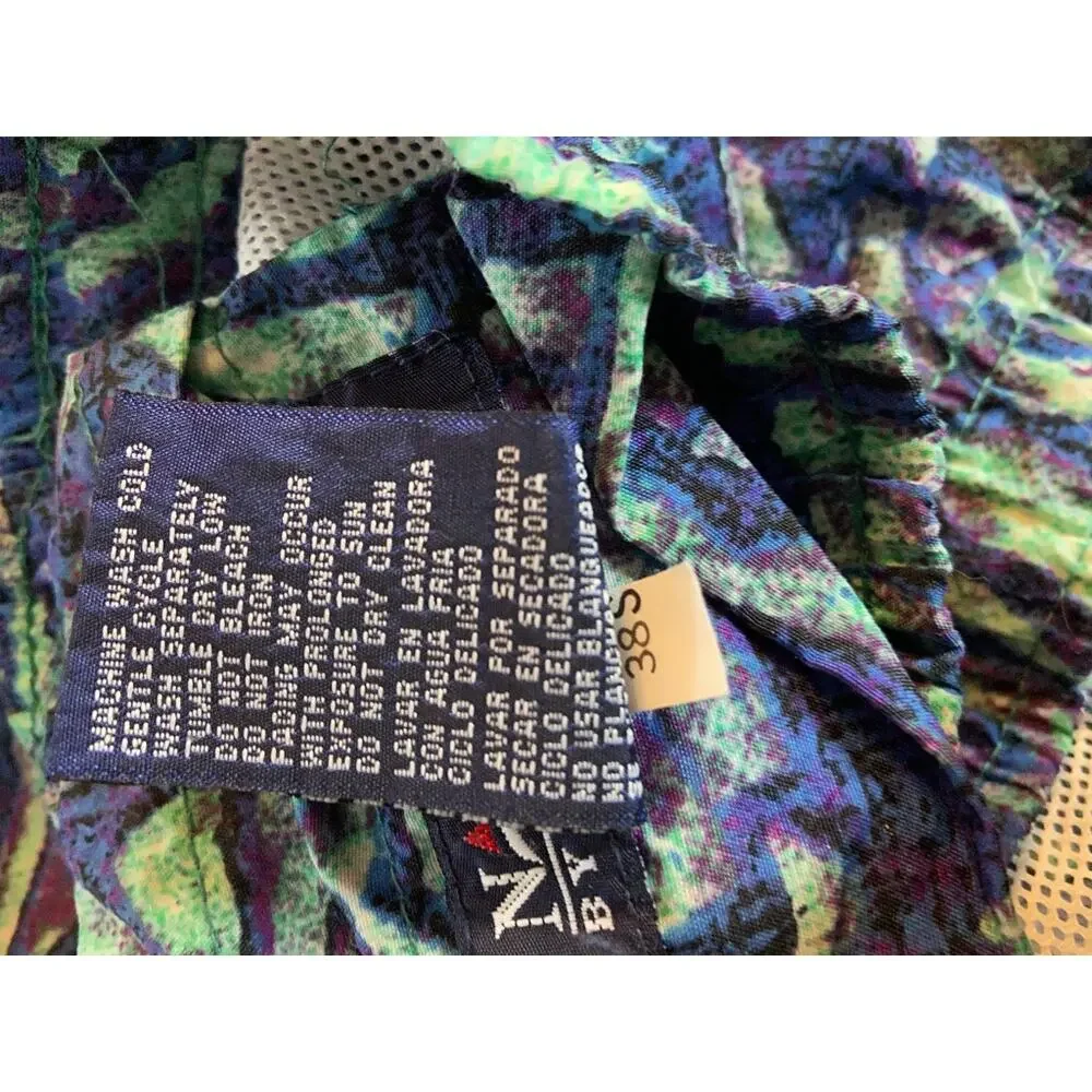 Vintage Bugle Boy Navigata Swim Trunks 80s Shorts 100% Nylon Mesh Lined Large